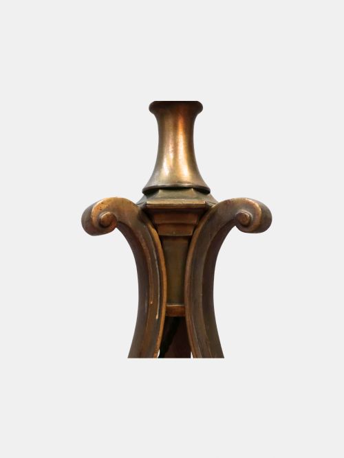 C 1890 1910 RARE FARADAY SON BRONZE FLOOR LAMP ENGLISH - ADDITIONAL PHOTO 3