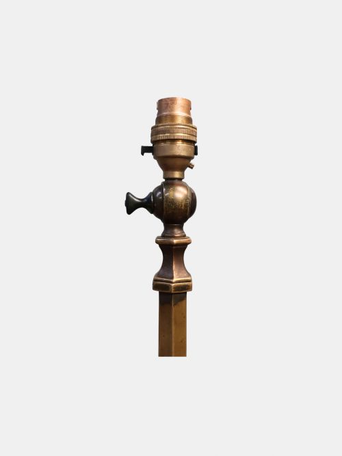 C 1890 1910 RARE FARADAY SON BRONZE FLOOR LAMP ENGLISH - ADDITIONAL PHOTO 5
