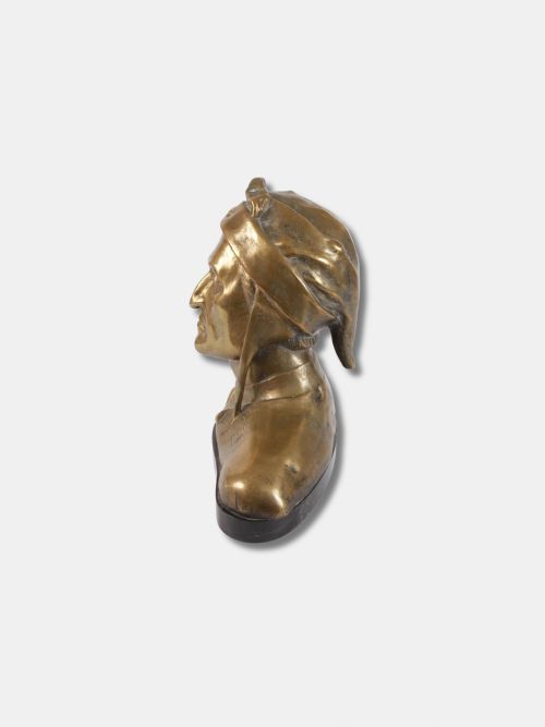 C 1900 BRONZE BUST OF DANTE ALIGHIERI ON MARBLE BASE ITALIAN - ADDITIONAL PHOTO 3