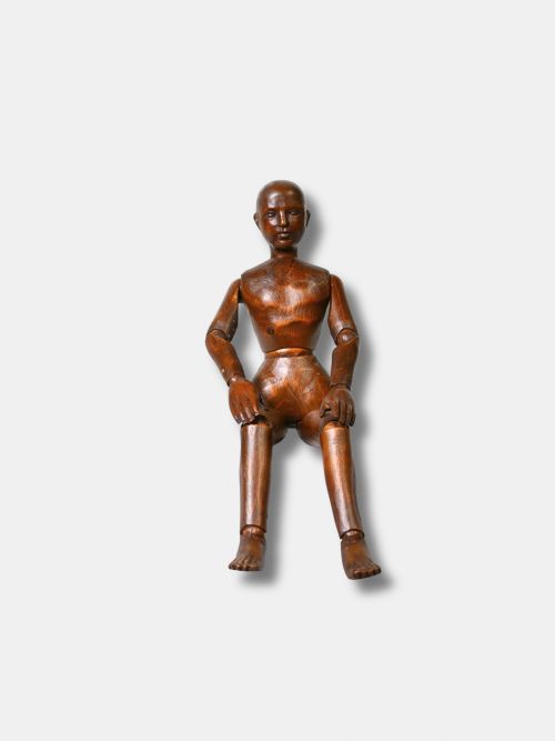 CIRCA 1890 CARVED WOOD FULLY ARTICULATED ARTISTS LAY FIGURE FRENCH
