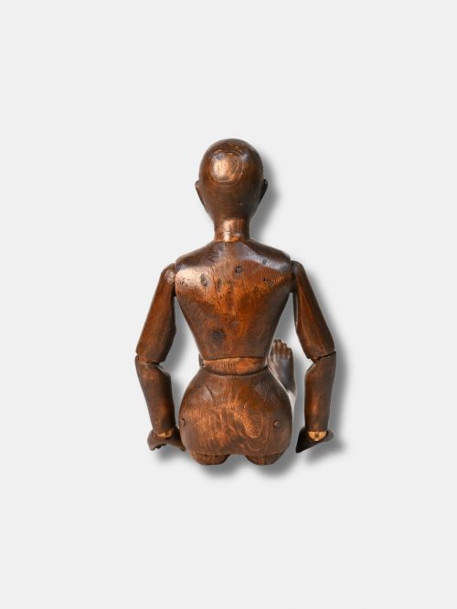 CIRCA 1890 CARVED WOOD FULLY ARTICULATED ARTISTS LAY FIGURE FRENCH - ADDITIONAL PHOTO 4