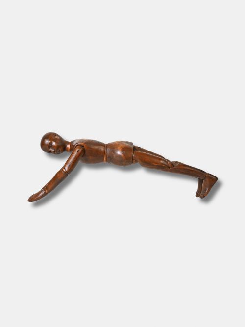 CIRCA 1890 CARVED WOOD FULLY ARTICULATED ARTISTS LAY FIGURE FRENCH - ADDITIONAL PHOTO 2