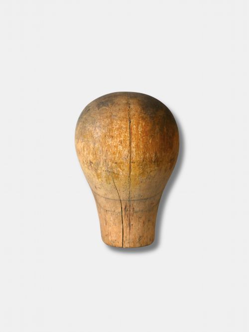 C 1850 WOOD CARVED REGENT STREET LONDON MILLINERY HEAD ENGLISH - ADDITIONAL PHOTO 2