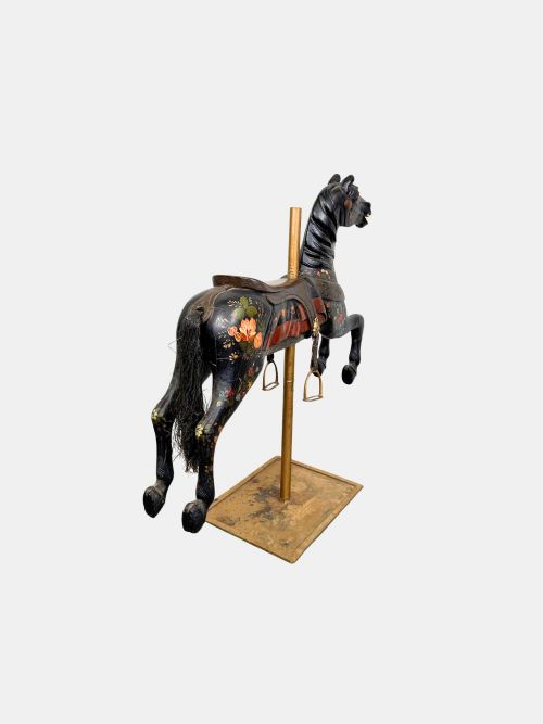 C 1890 ARMITAGE HERSCHELL WOOD CARVED CAROUSEL JUMPER HORSE AMERICAN - ADDITIONAL PHOTO 3