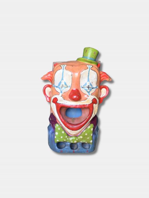 C 1920 CIRCUS CLOWN BALL SWALLOWER IN PAPIERMCH FRENCH