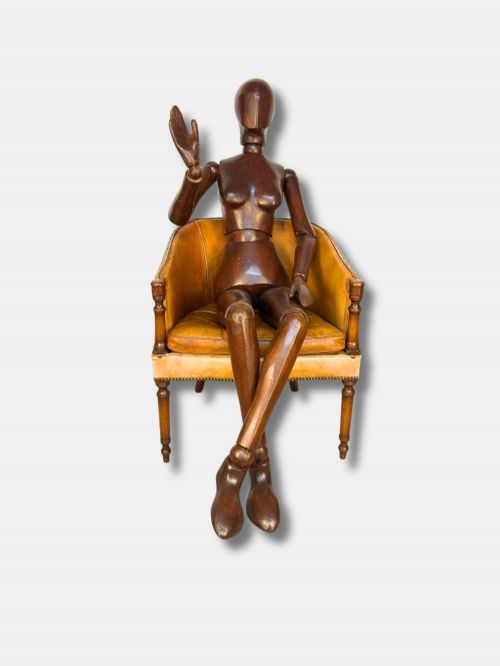 C 1920 RARE LIFE SIZE FEMALE LAY FIGURE ITALIAN
