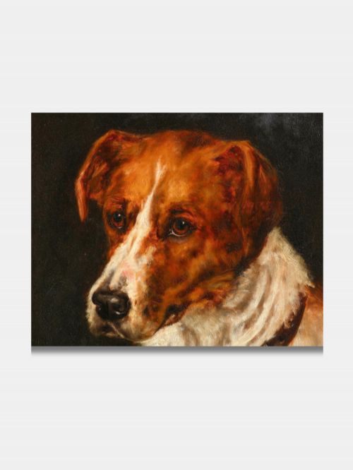 FRAMED OIL ON BOARD JACK RUSSELL TERRIER DOG PORTRAIT AMERICAN - ADDITIONAL PHOTO 2