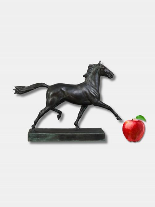 albert hinrich hussmann 18741946 trotting stallion horse bronze german - CATEGORY: ANTIQUE SCULPTURES - DATED 1910
