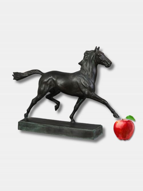 ALBERT HINRICH HUSSMANN 18741946 TROTTING STALLION HORSE BRONZE GERMAN - ADDITIONAL PHOTO 1
