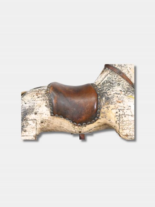19TH C G J LINES DECORATIVE WOODEN ROCKING HORSE ON STAND ENGLISH - ADDITIONAL PHOTO 1