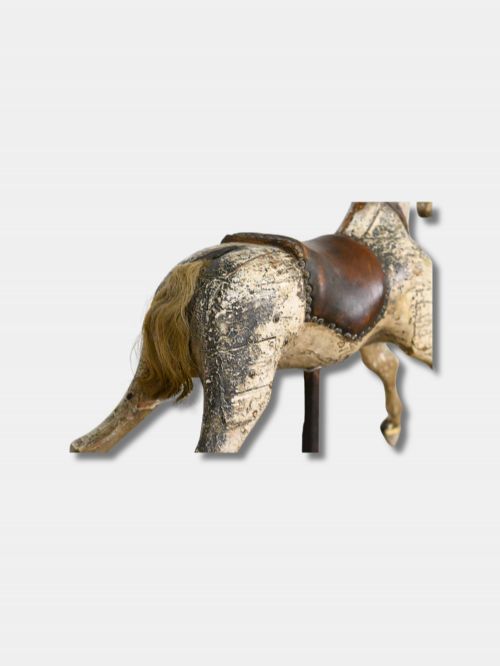 19TH C G J LINES DECORATIVE WOODEN ROCKING HORSE ON STAND ENGLISH - ADDITIONAL PHOTO 2