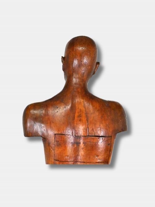 18TH C LIFESIZE CARVED WOOD FIGURE OF A MAN SANTOS ON PLINTH ITALIAN - ADDITIONAL PHOTO 2