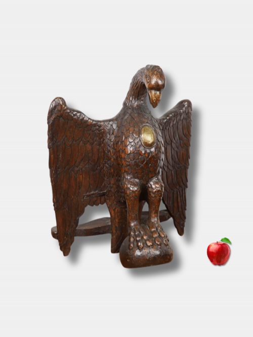 18TH C OAK LECTERN DEPICTING AN EAGLE WITH OUTSTRETCHED WINGS ITALIAN - ADDITIONAL PHOTO 1