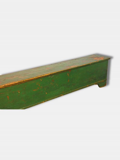 C 1820 VERY LARGE PINE WONDERFULLY PATINATED GREEN CHEST DUTCH