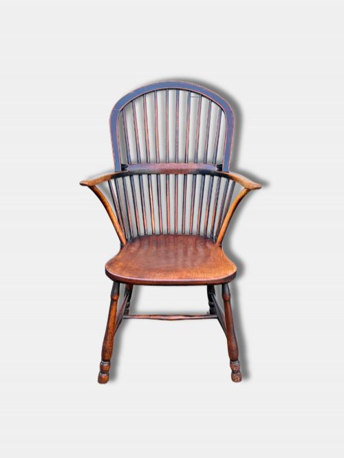 c 1830 beech and elm stickback windsor armchair english - CATEGORY: ANTIQUE CHAIRS - DATED 1800