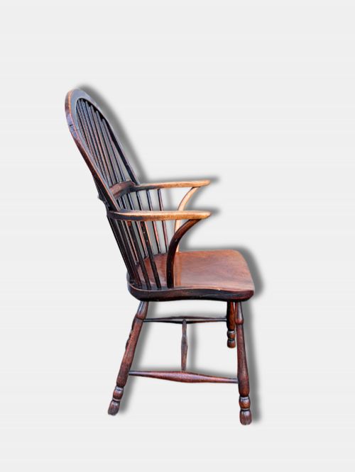 C 1830 BEECH AND ELM STICKBACK WINDSOR ARMCHAIR ENGLISH - ADDITIONAL PHOTO 1