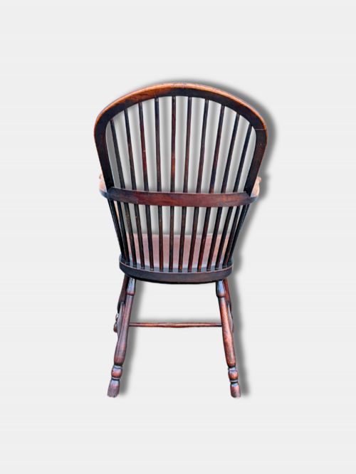 C 1830 BEECH AND ELM STICKBACK WINDSOR ARMCHAIR ENGLISH - ADDITIONAL PHOTO 2