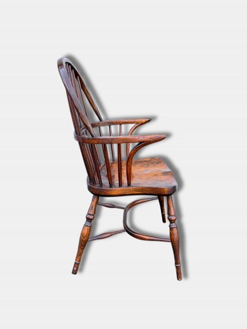C 1800 YEW AND ELM STICKBACK WINDSOR ARMCHAIR ENGLISH - ADDITIONAL PHOTO 1