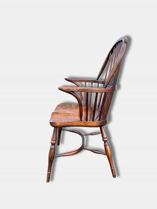C 1800 YEW AND ELM STICKBACK WINDSOR ARMCHAIR ENGLISH - ADDITIONAL PHOTO 2