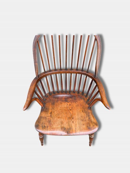C 1800 YEW AND ELM STICKBACK WINDSOR ARMCHAIR ENGLISH - ADDITIONAL PHOTO 4