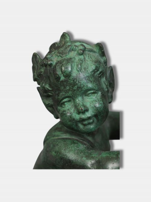 C 1910 EMILE CARLIER 1849 1927 FAUN WITH GOAT FRENCH - ADDITIONAL PHOTO 2