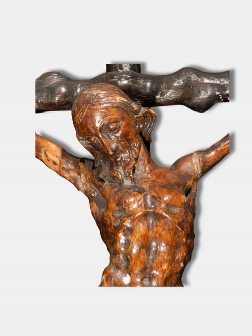 C 1700 CORPUS CHRISTI ON WOODEN CROSS SPANISH - ADDITIONAL PHOTO 1