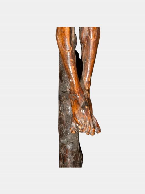 C 1700 CORPUS CHRISTI ON WOODEN CROSS SPANISH - ADDITIONAL PHOTO 3