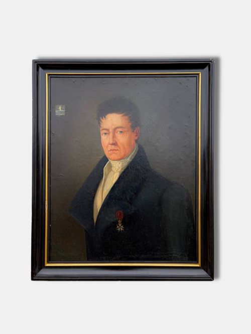 19th C, Oil on Canvas, Nobleman W/ Legion of Honour Medal (French)