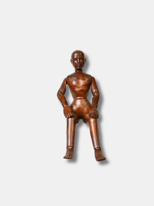 C. 1890, Carved Wood, Fully Articulated, (43cm) Artist's Lay Figure (French)