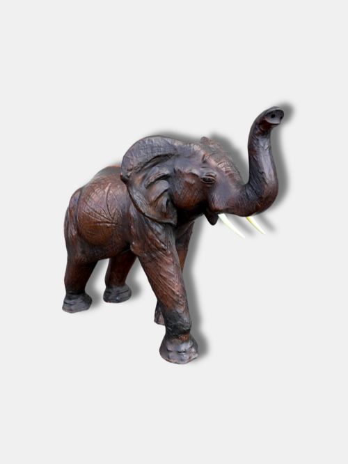 C. 1930, 'Old Bill' for Liberty, Medium, Leather Elephant Footstool (English)