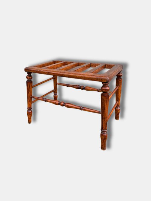 C. 1900, Oak Luggage Stand (English)