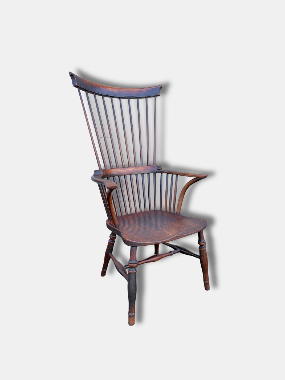 C. 1850, Ash & Elm, High Comb Back Windsor Chair (English)