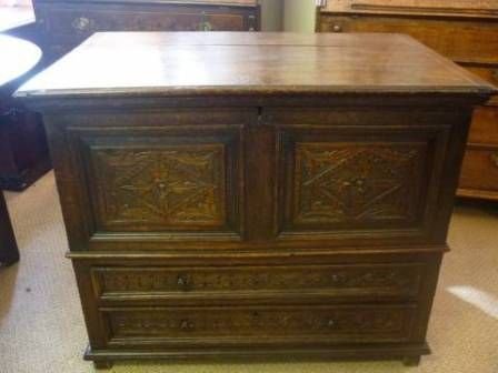 Antique Oak Dower Chest or Coffer