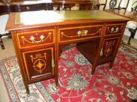 Antique Victorian Inlaid Desk