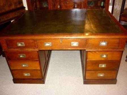 Antique Victorian Partners Desk