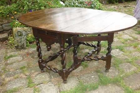 Antique Oak Gate Leg Dining Table