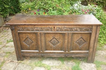 Antique Oak Blanket Box