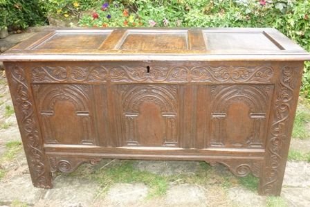 Antique Oak Kist/blanket Box