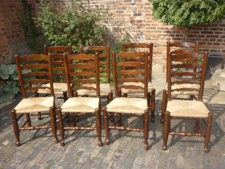 Georgian Country Dining Chairs Set of 8