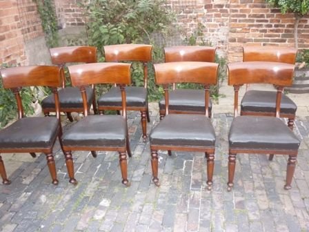 Antique Georgian Set of 8 Dining Chairs