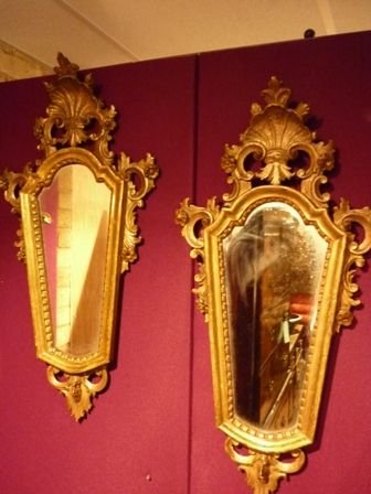 Antique Mirror Pair