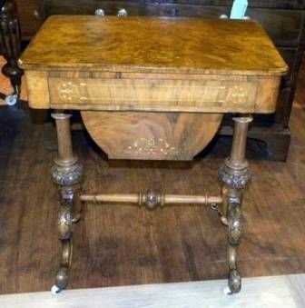 Antique Victorian Sewing Table