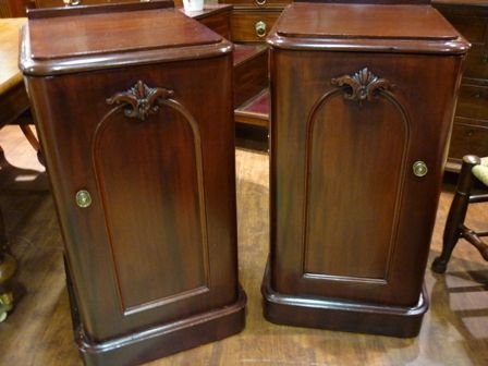 Pair Victorian Bedside Cupboards