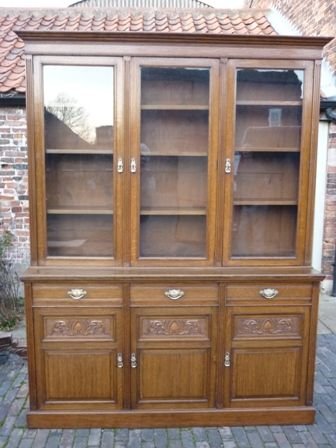 Antique Victorian Library Bookcase