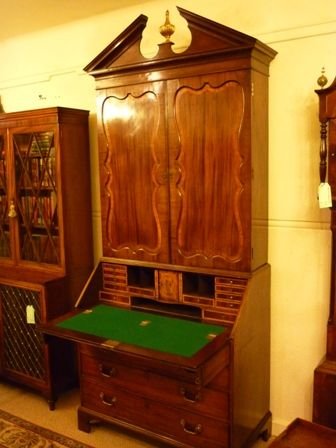 fig 1. Antique Georgian Bureau Bookcase