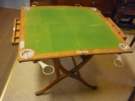 Antique Campaign Card Table