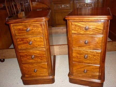 Antique Victorian Bedside Pair Chests