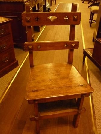 Antique Metamorphic Library Chair/steps