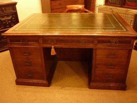 Antique Victorian Partners Desk