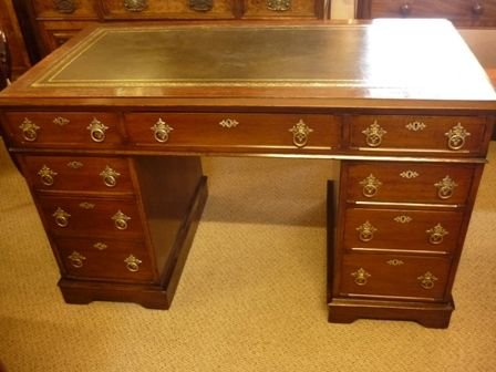 Antique Victorian Pedestal Desk